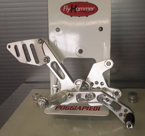 Aprilia RSV4 and Tuono V4 2009 - 2010 Racing Rearsets with short drilled plates